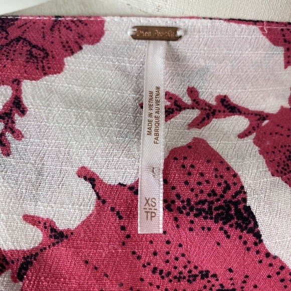 Free People Anthropologie  Floral French Quarter Wrap Dress XS White Rayon - Picture 5 of 7